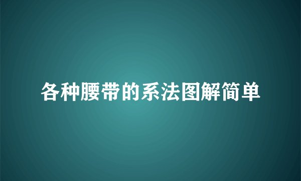 各种腰带的系法图解简单