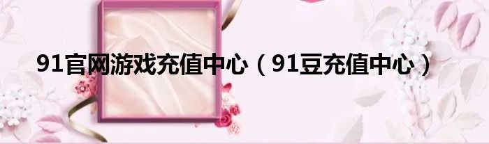 91官网游戏充值中心（91豆充值中心）
