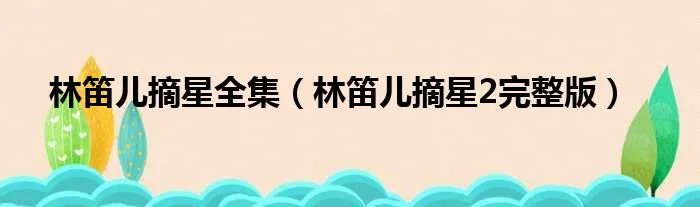 林笛儿摘星全集（林笛儿摘星2完整版）