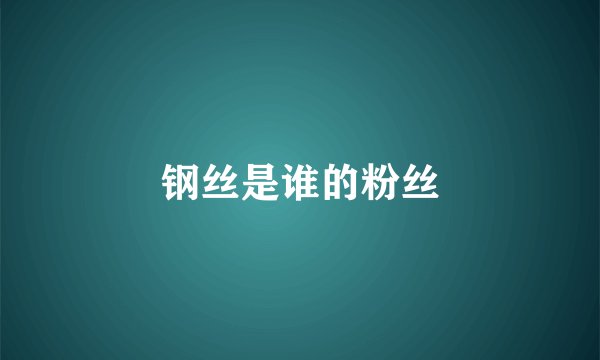 钢丝是谁的粉丝