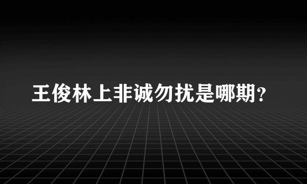 王俊林上非诚勿扰是哪期？