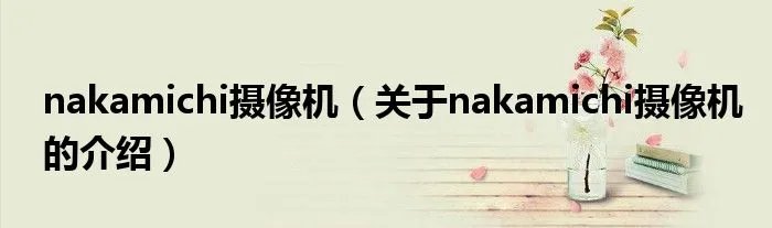 nakamichi摄像机(关于nakamichi摄像机的介绍)