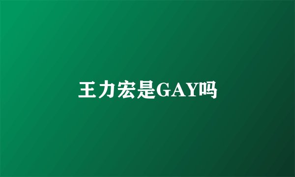 王力宏是GAY吗
