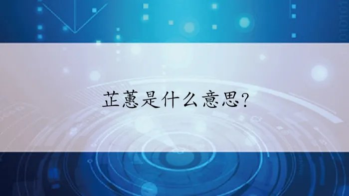 芷蕙是什么意思？