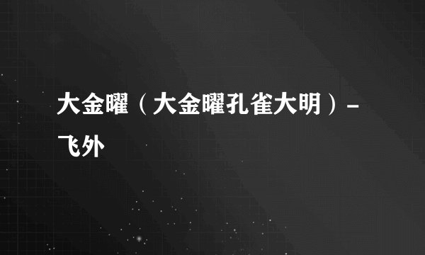 大金曜（大金曜孔雀大明）-飞外