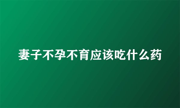 妻子不孕不育应该吃什么药