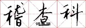 稽查科