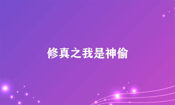 修真之我是神偷