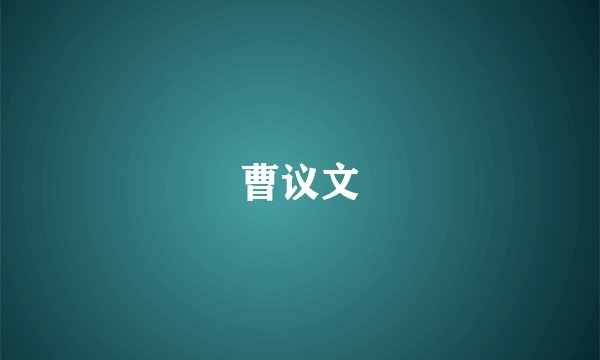 曹议文