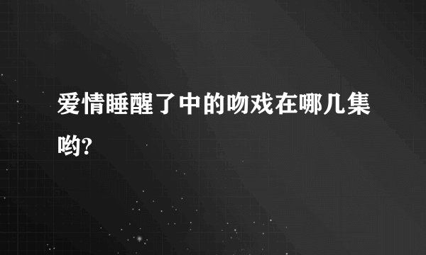 爱情睡醒了中的吻戏在哪几集哟?