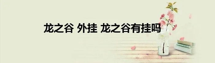 龙之谷 外挂 龙之谷有挂吗