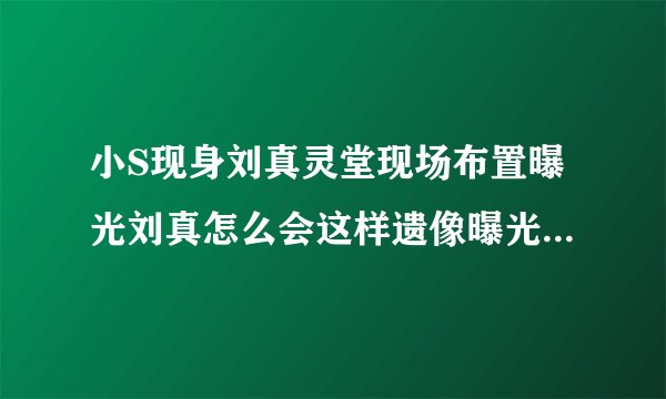 小S现身刘真灵堂现场布置曝光刘真怎么会这样遗像曝光引人泪目_飞外网