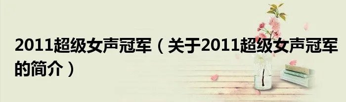 2011超级女声冠军（关于2011超级女声冠军的简介）