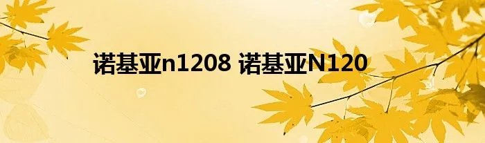 诺基亚n1208 诺基亚N120