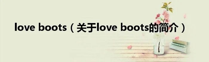 love boots（关于love boots的简介）