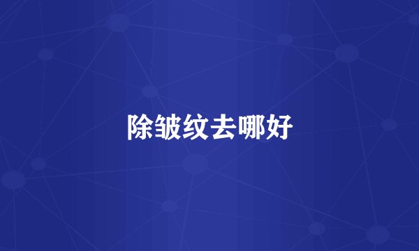 除皱纹去哪好