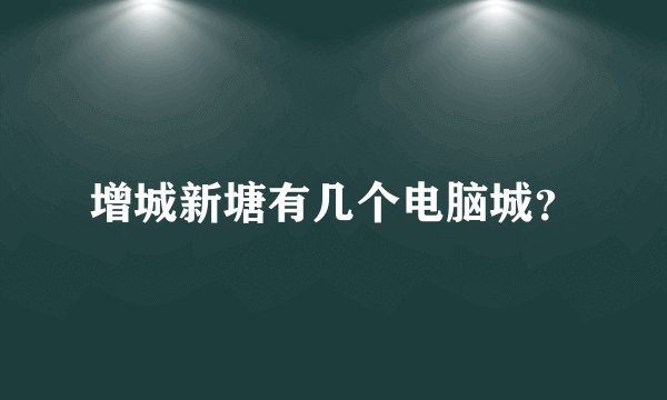 增城新塘有几个电脑城？