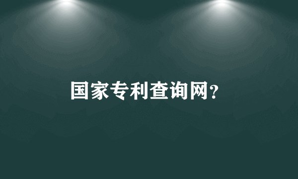 国家专利查询网？