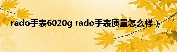 rado手表6020g rado手表质量怎么样）