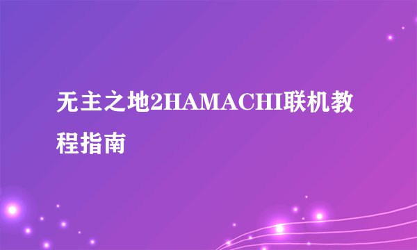 无主之地2HAMACHI联机教程指南