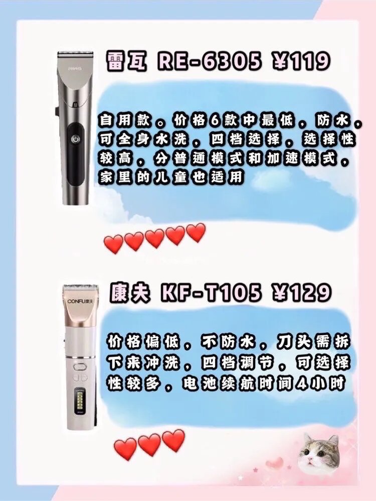6款家用理发器测评!让自己成为tony老师