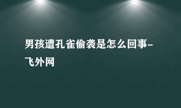 男孩遭孔雀偷袭是怎么回事-飞外网