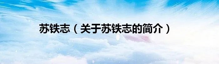 苏铁志（关于苏铁志的简介）