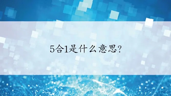 5合1是什么意思？