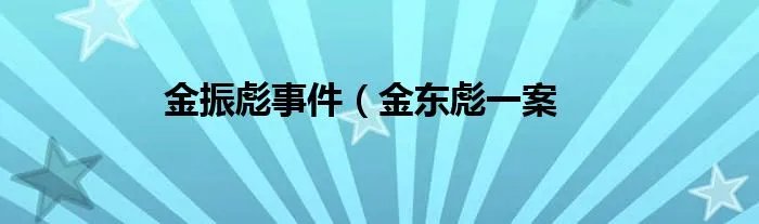 金振彪事件（金东彪一案