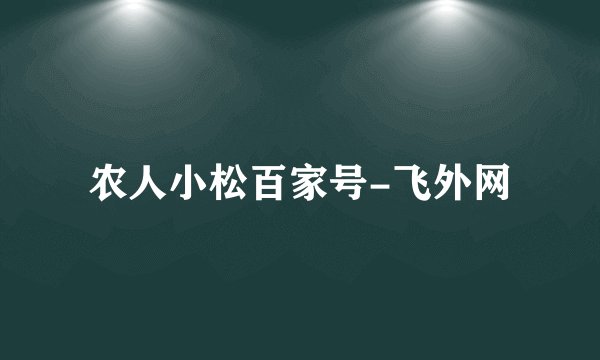 农人小松百家号-飞外网