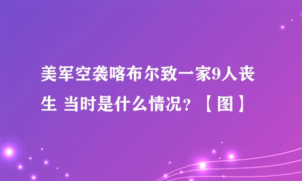 美军空袭喀布尔致一家9人丧生 当时是什么情况？【图】