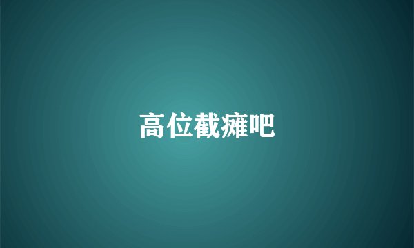 高位截瘫吧