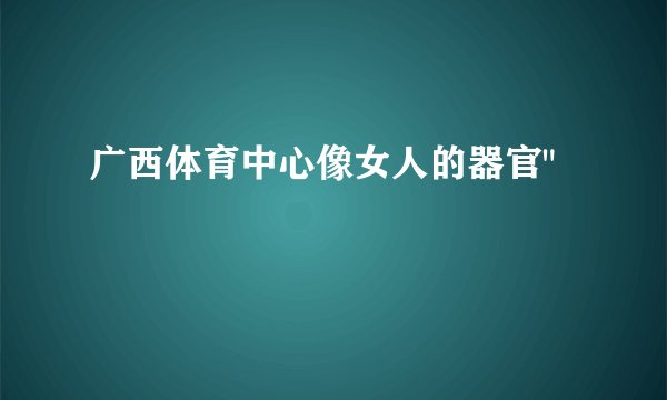 广西体育中心像女人的器官