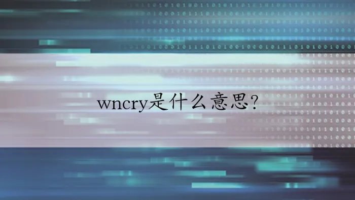 wncry是什么意思?