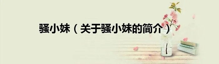 骚小妹（关于骚小妹的简介）