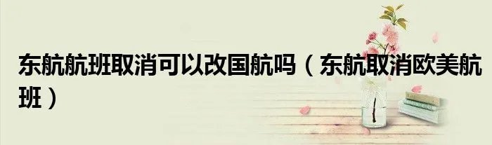 东航航班取消可以改国航吗(东航取消欧美航班)