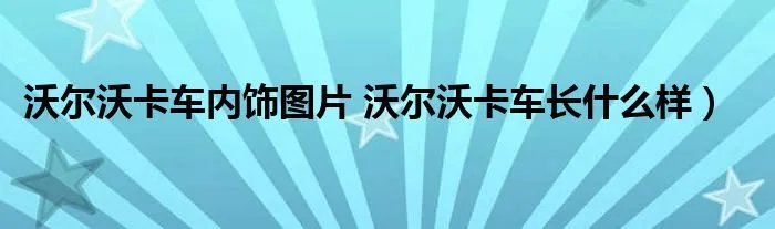 沃尔沃卡车内饰图片 沃尔沃卡车长什么样）