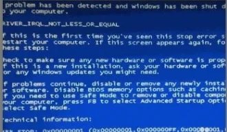 蓝屏代码0x0000001解决方法
