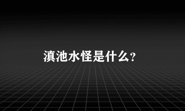 滇池水怪是什么？