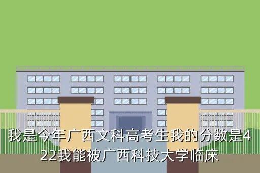 陈巨飞被北大破格录取，我是今年广西文科高考生我的分数是422我能被广西科技大学临床