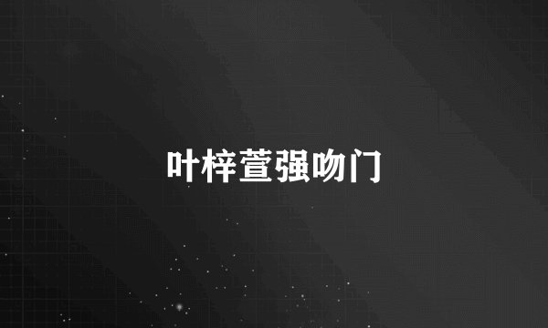 叶梓萱强吻门