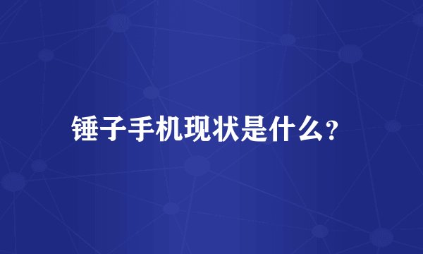 锤子手机现状是什么？