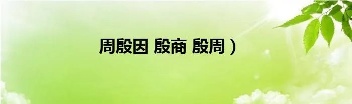 周殷因 殷商 殷周）