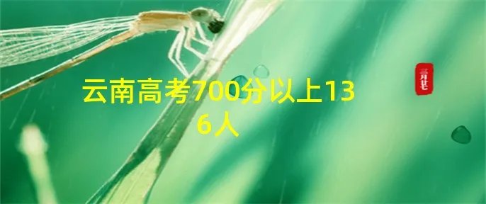 云南高考700分以上136人