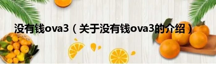 没有钱ova3（关于没有钱ova3的介绍）