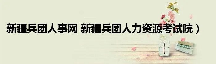 新疆兵团人事网 新疆兵团人力资源考试院）
