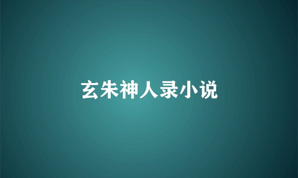 玄朱神人录小说