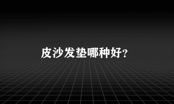 皮沙发垫哪种好?