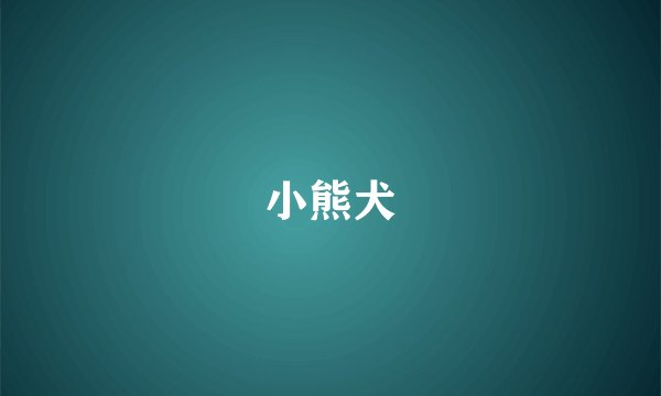 小熊犬