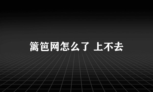 篱笆网怎么了 上不去